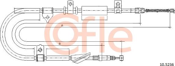 Cofle 10.5236 - Тросик, cтояночный тормоз autosila-amz.com