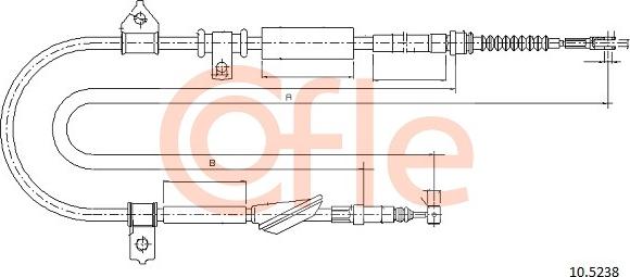 Cofle 10.5238 - Тросик, cтояночный тормоз autosila-amz.com