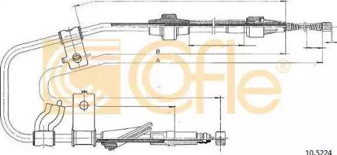 Cofle 10.5224 - Тросик, cтояночный тормоз autosila-amz.com