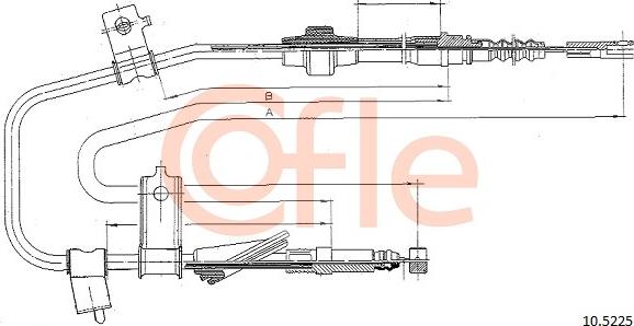 Cofle 10.5225 - Тросик, cтояночный тормоз autosila-amz.com