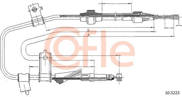 Cofle 10.5223 - Тросик, cтояночный тормоз autosila-amz.com