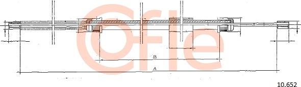 Cofle 10.652 - Тросик, cтояночный тормоз autosila-amz.com