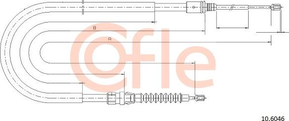 Cofle 10.6046 - Тросик, cтояночный тормоз autosila-amz.com