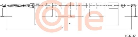 Cofle 10.6032 - Тросик, cтояночный тормоз autosila-amz.com