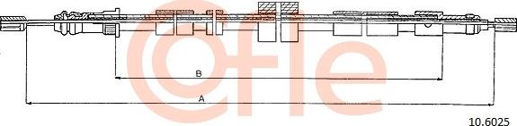 Cofle 10.6025 - Тросик, cтояночный тормоз autosila-amz.com