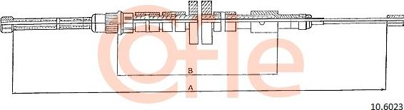 Cofle 10.6023 - Тросик, cтояночный тормоз autosila-amz.com