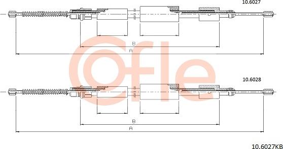 Cofle 92.10.6027KB - Тросик, cтояночный тормоз autosila-amz.com