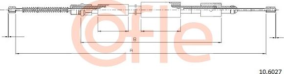 Cofle 10.6027 - Тросик, cтояночный тормоз autosila-amz.com