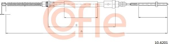 Cofle 10.6201 - Тросик, cтояночный тормоз autosila-amz.com