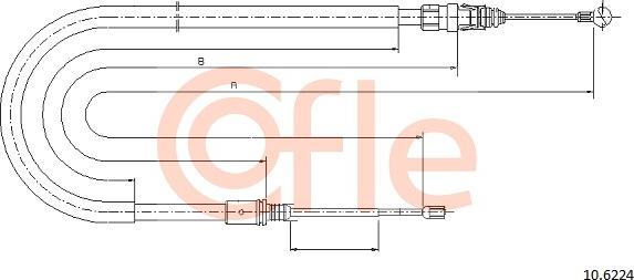 Cofle 10.6224 - Тросик, cтояночный тормоз autosila-amz.com