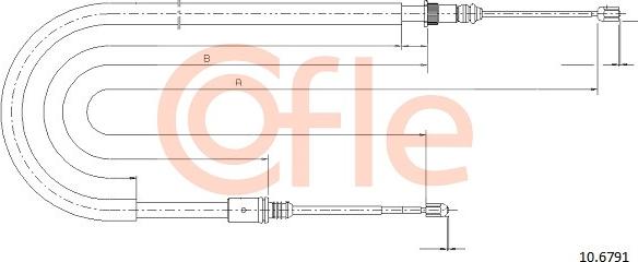 Cofle 10.6791 - Тросик, cтояночный тормоз autosila-amz.com