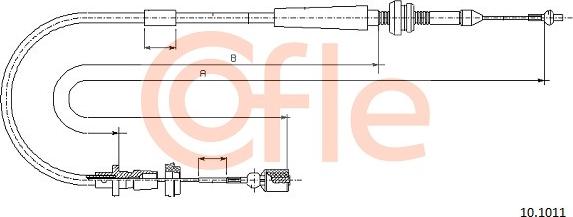 Cofle 10.1011 - Тросик газа autosila-amz.com
