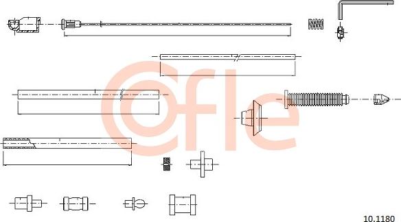 Cofle 10.1180 - COFLE 10.1180 Трос газа autosila-amz.com