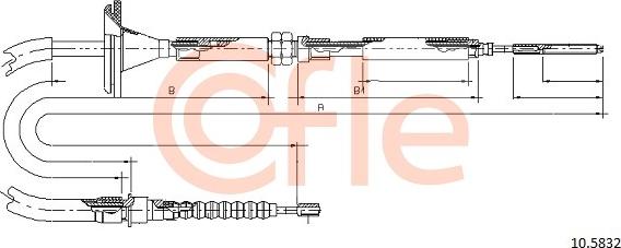 Cofle 10.8532 - Тросик, cтояночный тормоз autosila-amz.com