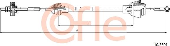 Cofle 10.3601 - Трос, управление сцеплением autosila-amz.com