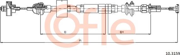 Cofle 10.3159 - Трос, управление сцеплением autosila-amz.com