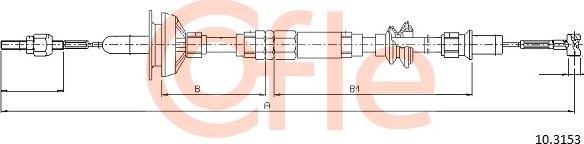Cofle 10.3153 - Трос, управление сцеплением autosila-amz.com