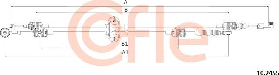 Cofle 10.2455 - Трос, наконечник, ступенчатая коробка передач autosila-amz.com