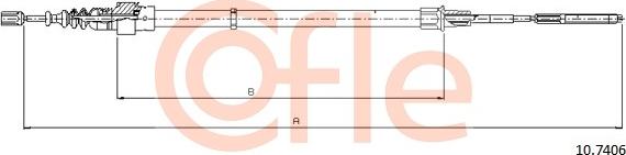 Cofle 10.7406 - Тросик, cтояночный тормоз autosila-amz.com