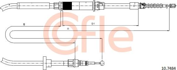 Cofle 10.7484 - Тросик, cтояночный тормоз autosila-amz.com