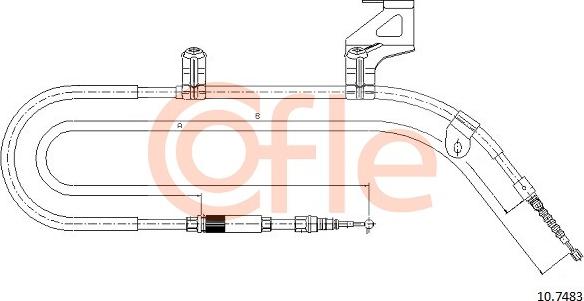 Cofle 10.7483 - Тросик, cтояночный тормоз autosila-amz.com