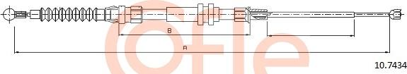 Cofle 10.7434 - Тросик, cтояночный тормоз autosila-amz.com