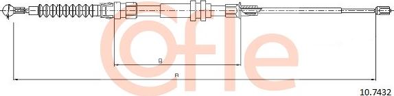 Cofle 10.7432 - Тросик, cтояночный тормоз autosila-amz.com