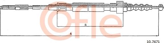 Cofle 10.7471 - Тросик, cтояночный тормоз autosila-amz.com