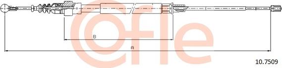 Cofle 10.7509 - Тросик, cтояночный тормоз autosila-amz.com