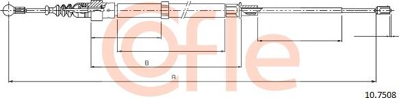 Cofle 10.7508 - Тросик, cтояночный тормоз autosila-amz.com