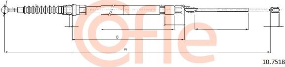 Cofle 92.10.7518 - Тросик, cтояночный тормоз autosila-amz.com