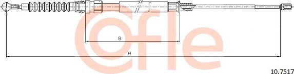 Cofle 10.7517 - Тросик, cтояночный тормоз autosila-amz.com