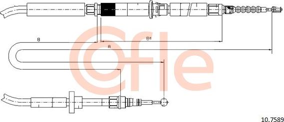 Cofle 10.7589 - Тросик, cтояночный тормоз autosila-amz.com