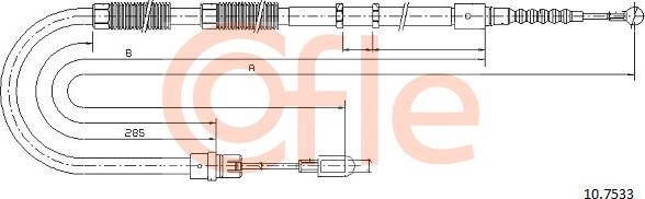 Cofle 10.7533 - Тросик, cтояночный тормоз autosila-amz.com