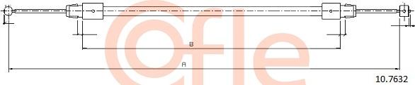 Cofle 92.10.7632 - Тросик, cтояночный тормоз autosila-amz.com