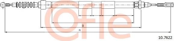 Cofle 10.7622 - Тросик, cтояночный тормоз autosila-amz.com