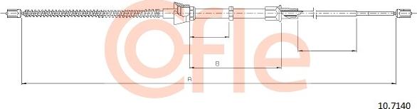 Cofle 10.7140 - Тросик, cтояночный тормоз autosila-amz.com