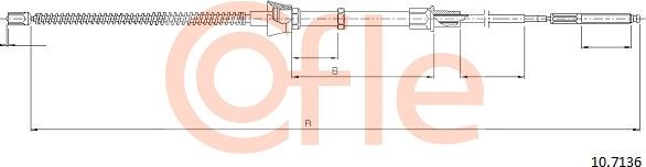 Cofle 10.7136 - Тросик, cтояночный тормоз autosila-amz.com