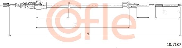 Cofle 92.10.7137 - Тросик, cтояночный тормоз autosila-amz.com