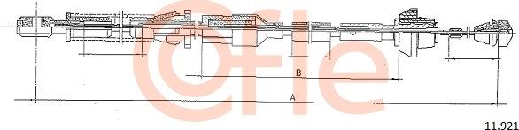 Cofle 11.921 - Тросик газа autosila-amz.com