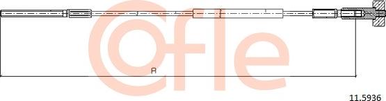 Cofle 11.5936 - Тросик, cтояночный тормоз autosila-amz.com