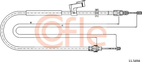 Cofle 11.5494 - Тросик, cтояночный тормоз autosila-amz.com