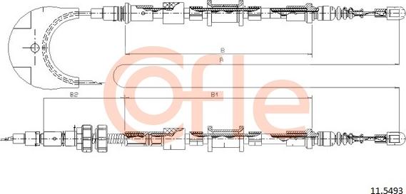 Cofle 11.5493 - Тросик, cтояночный тормоз autosila-amz.com