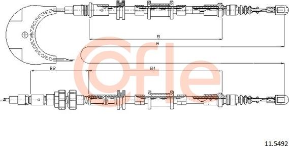 Cofle 11.5492 - Тросик, cтояночный тормоз autosila-amz.com