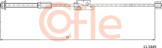 Cofle 11.5449 - Тросик, cтояночный тормоз autosila-amz.com