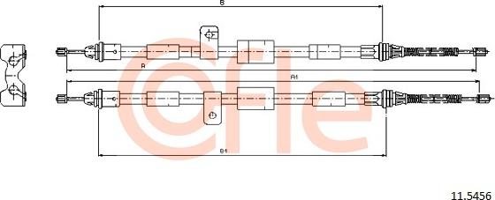 Cofle 11.5456 - Тросик, cтояночный тормоз autosila-amz.com