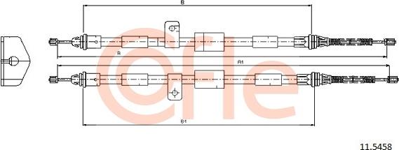 Cofle 11.5458 - Тросик, cтояночный тормоз autosila-amz.com