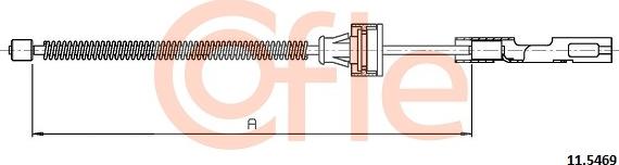 Cofle 11.5469 - Тросик, cтояночный тормоз autosila-amz.com