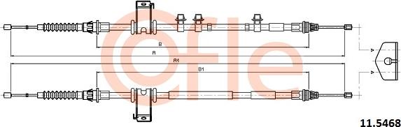 Cofle 11.5468 - Тросик, cтояночный тормоз autosila-amz.com