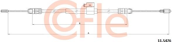 Cofle 11.5476 - Тросик, cтояночный тормоз autosila-amz.com